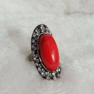 🆕️❤ Red Marbel Ring. Size 7